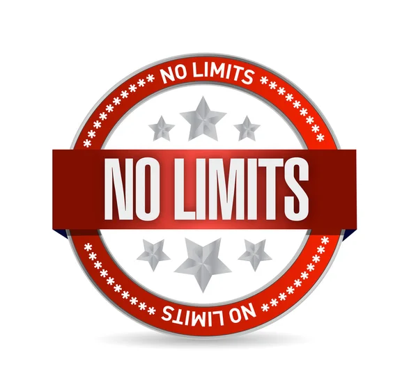 No limits seal illustration design — Stock Photo, Image
