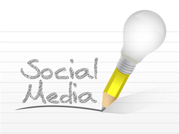 Social-Media-Nachricht mit Lampenstift geschrieben — Stockfoto