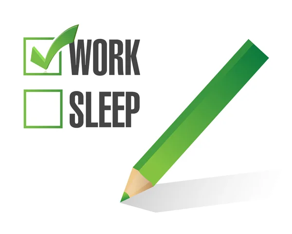 Work sleep check mark illustration design — Stock Photo, Image