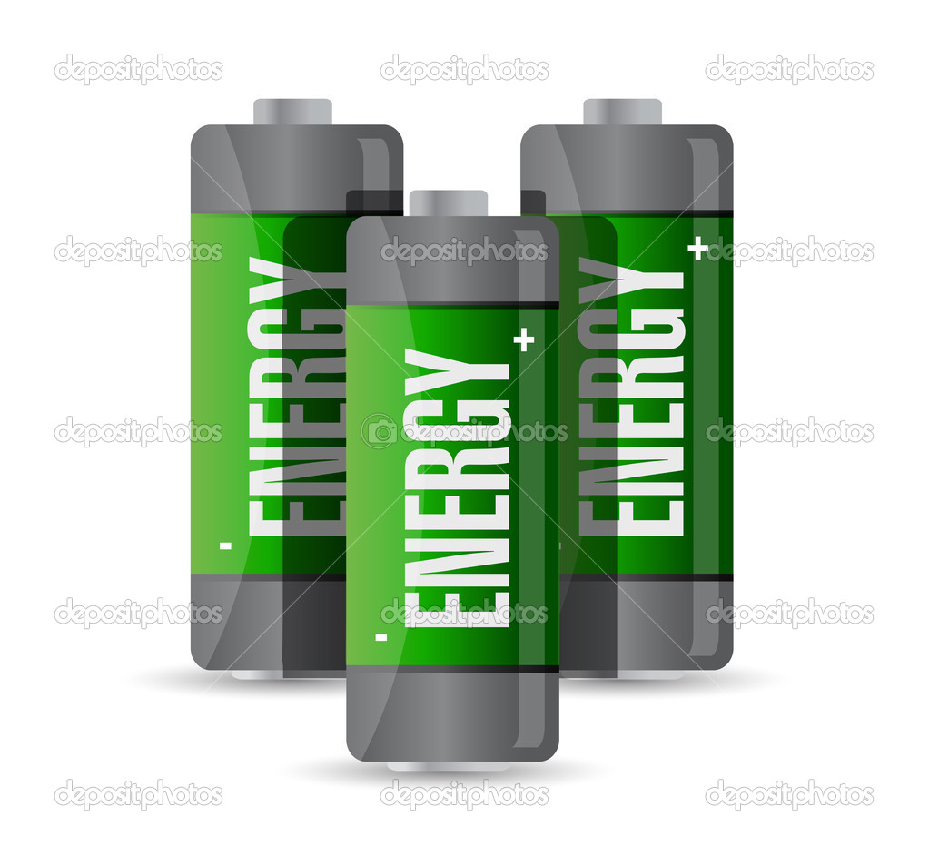 energy batteries. illustration design