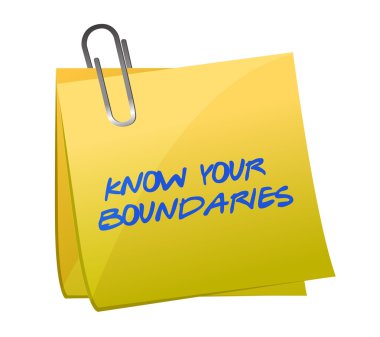 know your boundaries. illustration design clipart