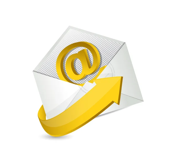 Email. mail. contact us illustration design — Stock Photo, Image
