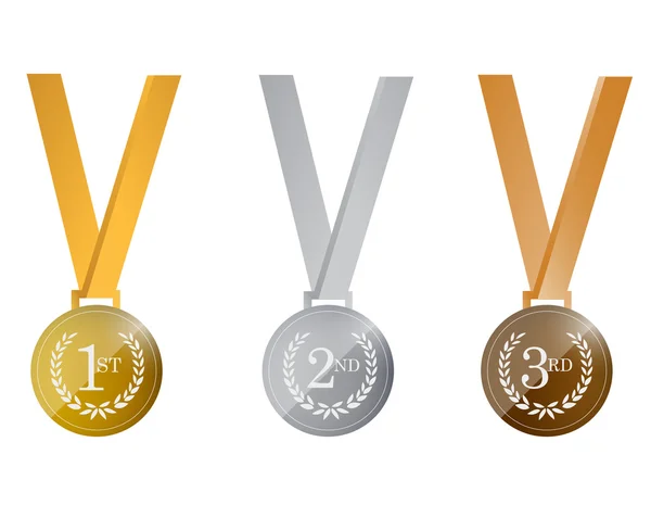 Medalhas de prémio. Desenho ilustrativo — Fotografia de Stock