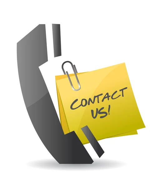 Contact us phone illustration design — Stock Photo, Image