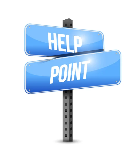 Help point road sign illustration design — Stock Photo, Image