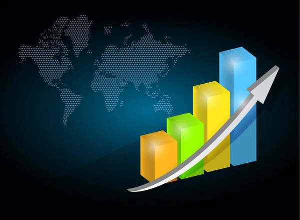 Sikeres üzleti illusztráció diagramterv — Stock Fotó