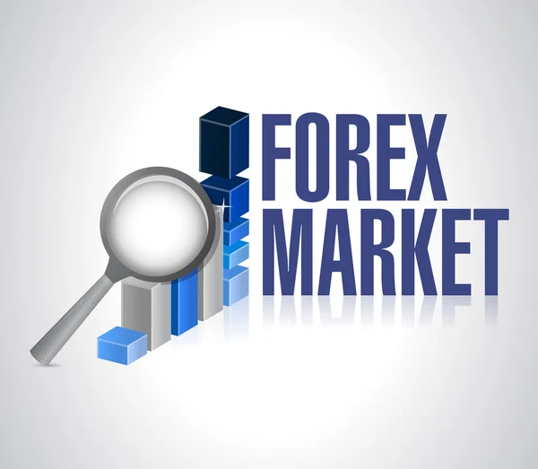 Forex market under review illustration design — стоковое фото