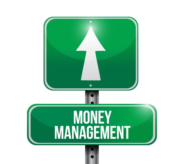 Money management road sign illustration — Stock Photo, Image