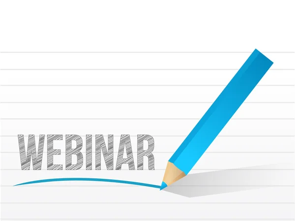 Webinar written on a notepad paper illustration — Stock Photo, Image