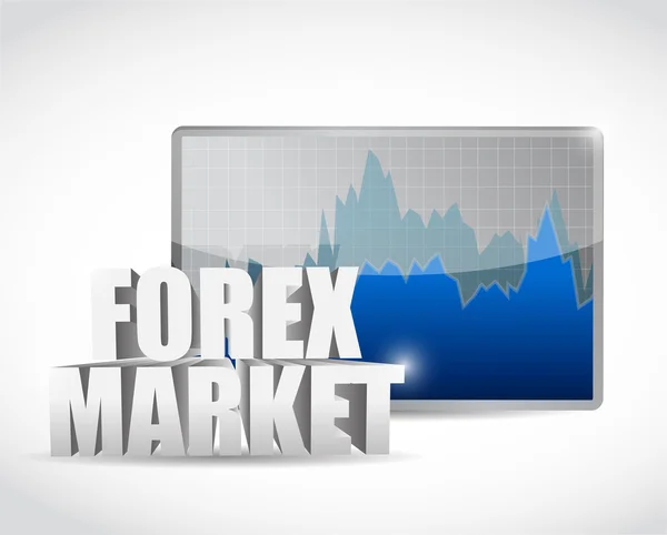 Illustrazione del grafico commerciale del mercato forex — Foto Stock