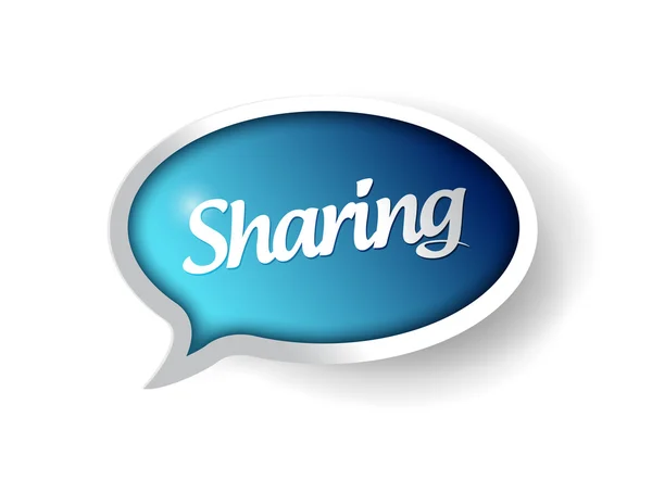 Sharing message communication bubble — Stock Photo, Image