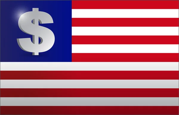 US flag monetary concept illustration — Stock Photo, Image