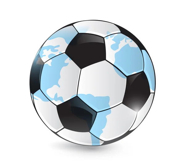 Soccer world map ball illustration design — Stock Photo, Image