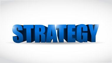 Strateji 3d word çizim tasarım