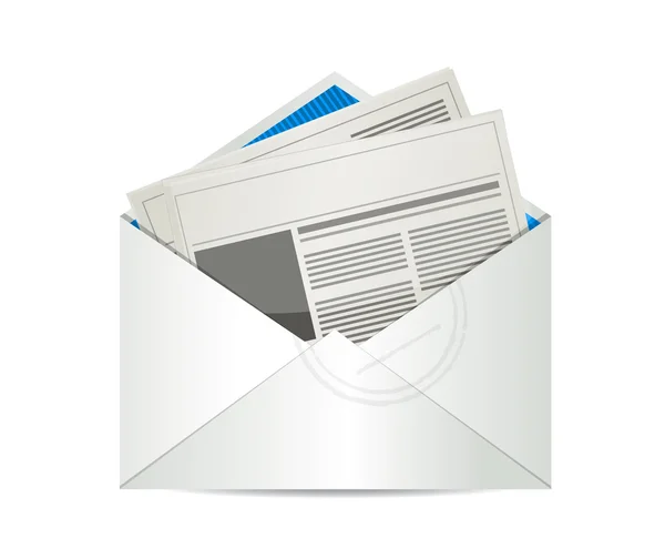 Mail Zeitung Illustration Design — Stockfoto