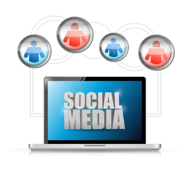 Social media tecnologia connessione comunicazione — Foto Stock