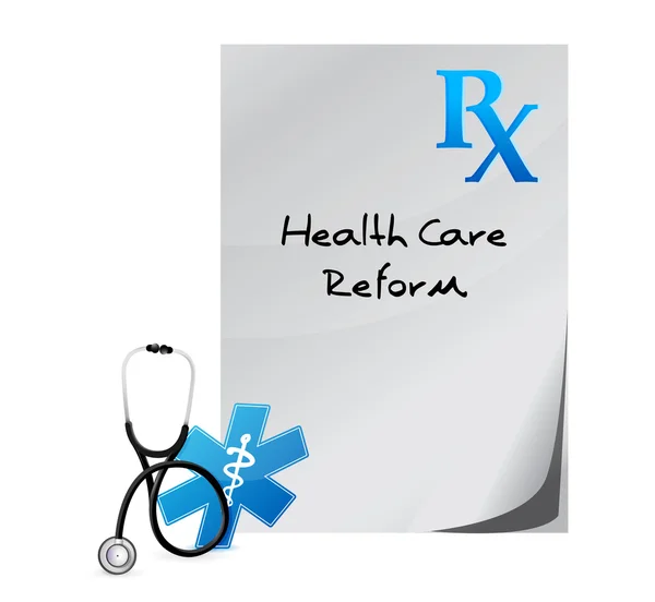 Health care reform prescription concept — Stock Photo, Image