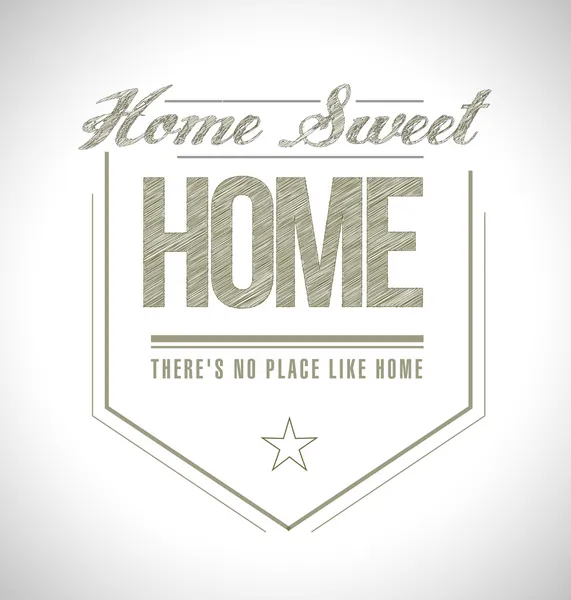 Home sweet home sceau illustration design — Photo