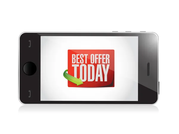 Phone best offer today sign illustration design — Stock Photo, Image