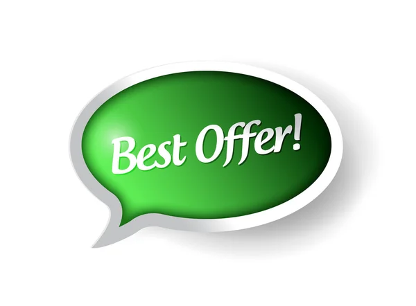 Best offer message bubble illustration — Stock Photo, Image