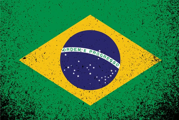 Brazílie grunge vlajky banner ilustrace design — Stock fotografie