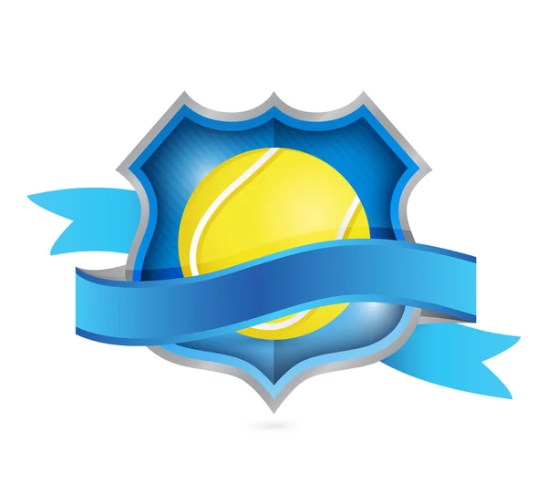 Tennis shield seal illustration design — Stock Photo, Image