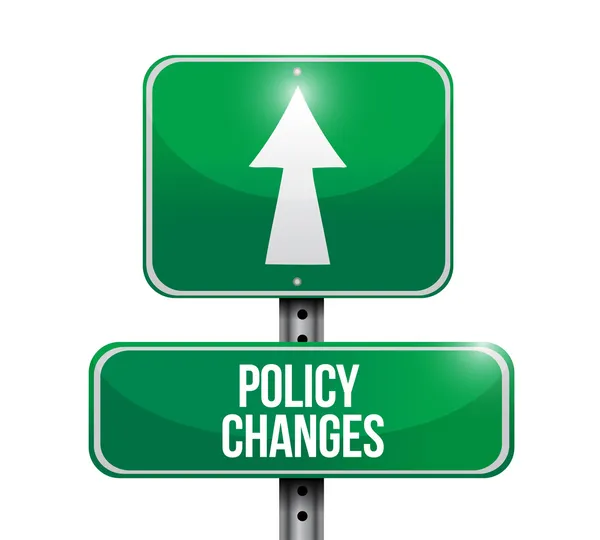 Policy changes road sign illustration — Stock Photo, Image