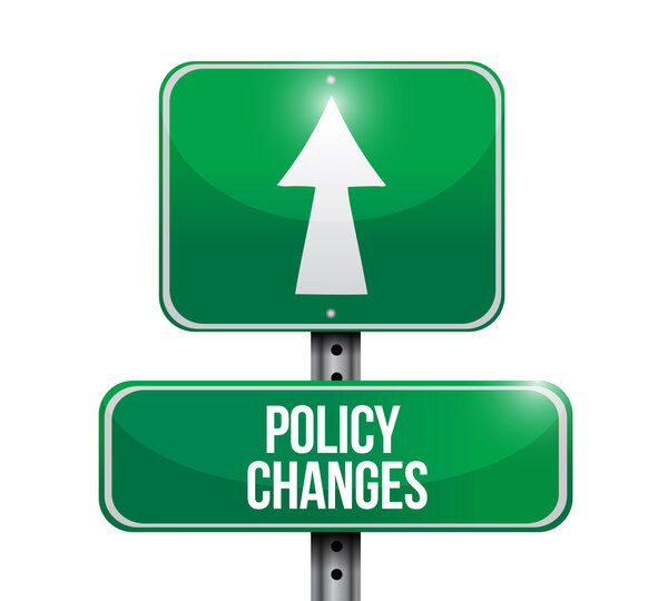policy changes road sign illustration