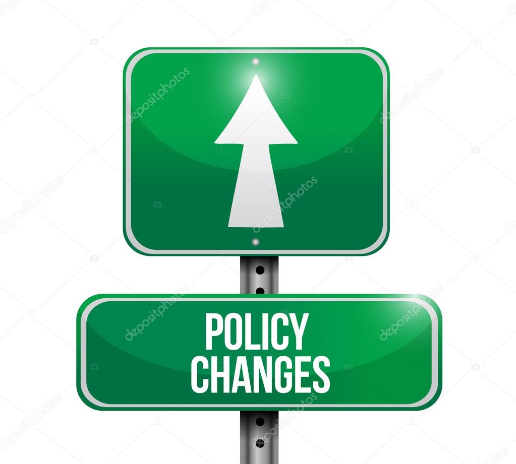 policy changes road sign illustration