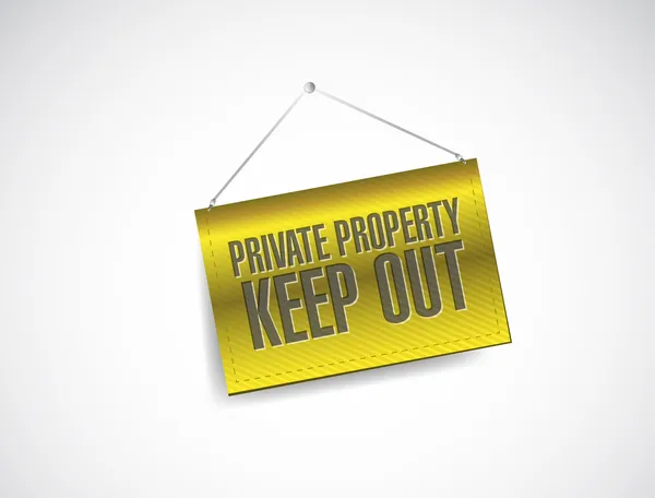 Privat egendom hålla ut tecken banner illustration — Stockfoto