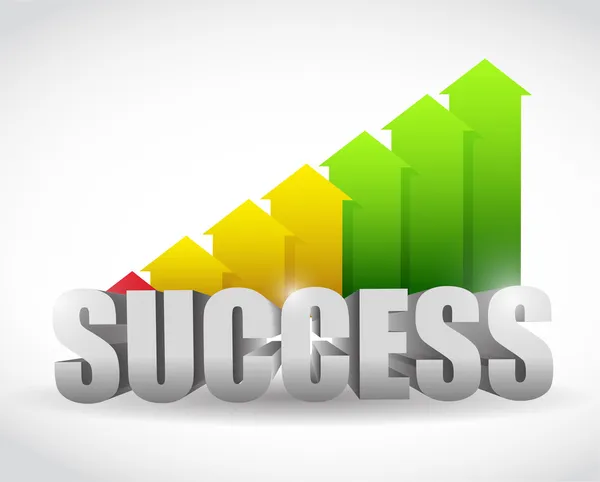 Successful arrow color graph. illustration design — Stock Photo, Image