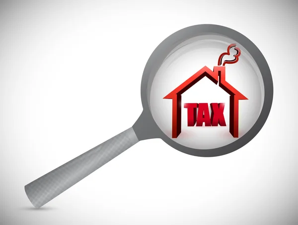 Home tax review investigation illustration — Stock Photo, Image