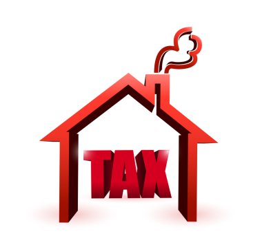 home taxes illustration symbol. illustration clipart