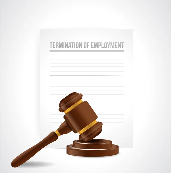 Termination of employment documents. illustration — Stock Photo, Image