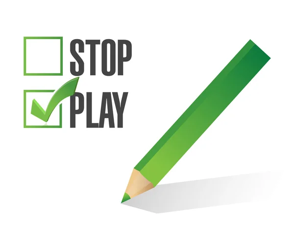 Play over stop design de ilustração seleção — Fotografia de Stock