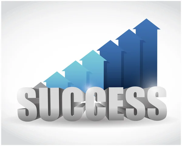 Successful arrow blue graph. illustration design — Stock Photo, Image