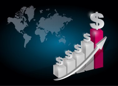 dolar döviz grafiği grafik illüstrasyon