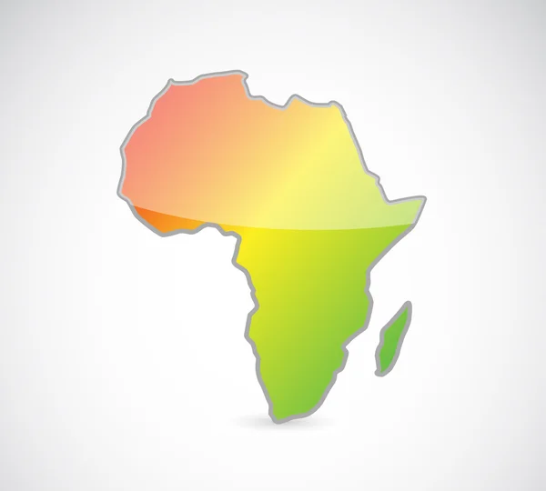 Afrika harita anahat illüstrasyon tasarımı — Stok fotoğraf