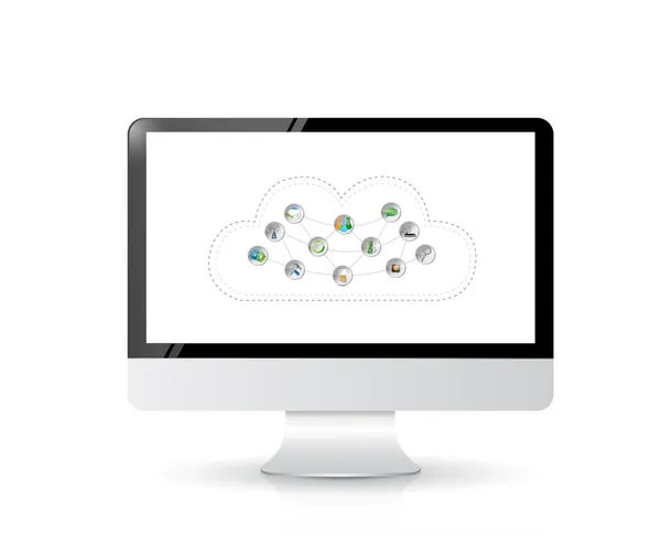 Cloud Computing Konzept Illustration Design — Stockfoto