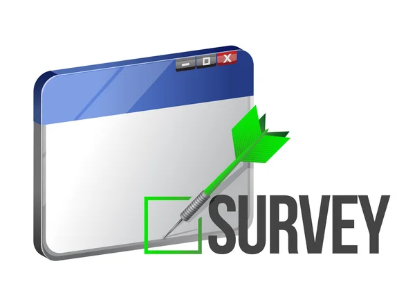 Una finestra del browser web mostra la parola Survey — Foto Stock