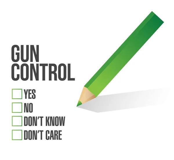 Diseño de ilustración de concepto de encuesta de control de armas — Foto de Stock