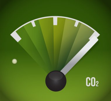 CO2 Gaz tankı. Eko Dostu illüstrasyon
