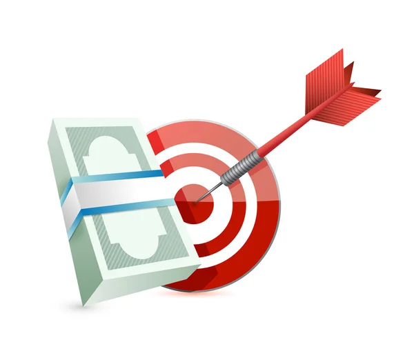 Target cash money illustration design — Stock Photo, Image