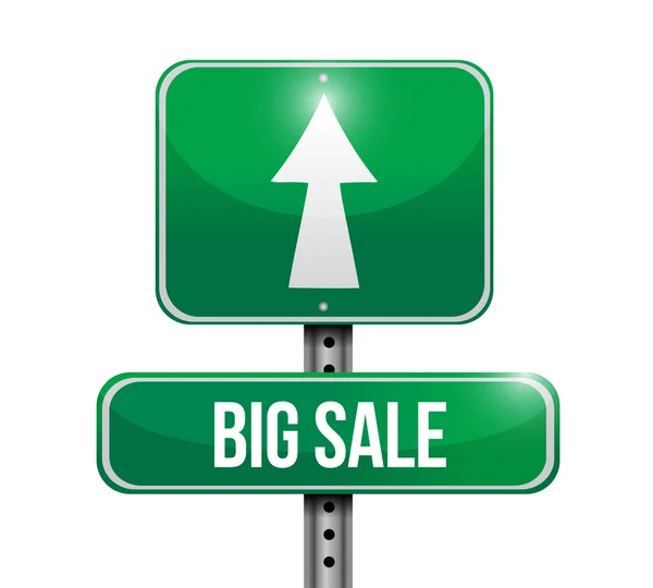 Big sale road sign illustration design — Stock Photo, Image