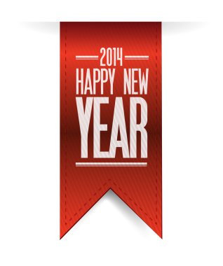 2014 happy new year textured banner illustration clipart