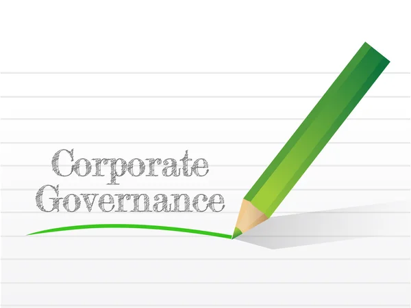 Corporate governance message written — Stock Photo, Image