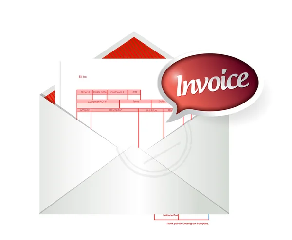 Invoice envelope illustration design — Stock Photo, Image