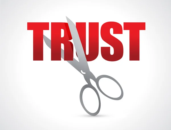 Cutting trust concept illustration — Stock Photo, Image