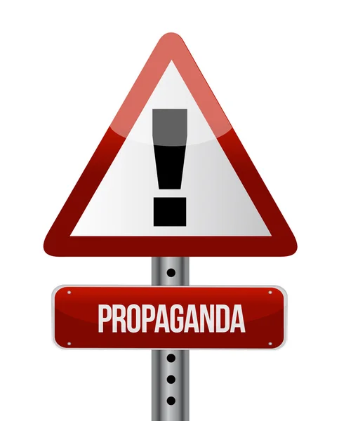 Propaganda road sign illustration design — Stock Photo, Image