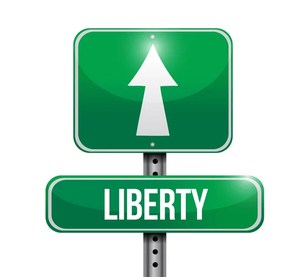 Liberty road sign illustration design — Stock Photo, Image